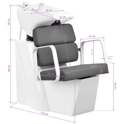 Scafa pentru frizerie Gabbiano Porto 154149 (White/Grey) Thumb