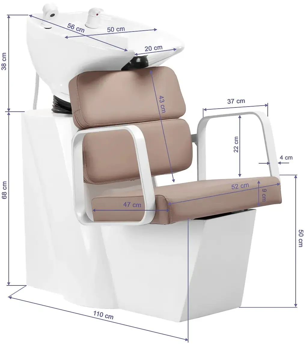Мойка парикмахерская Gabbiano Porto 154151 (White/Beige) - 3