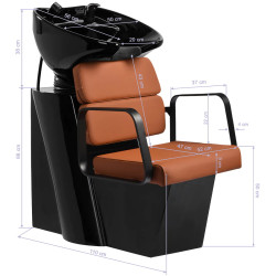 Мойка парикмахерская Gabbiano Porto 154173 (Orange/Black) Thumb