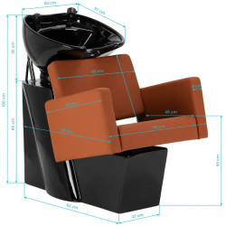 Мойка парикмахерская Gabbiano Vitoria 154203 (Brown/Black) Thumb