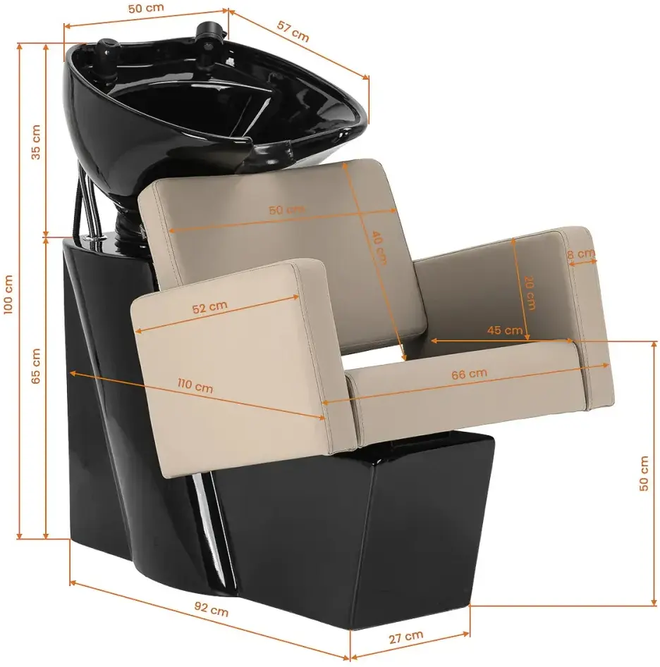 Scafa pentru frizerie Gabbiano Vitoria 154204 (Greige/Black) - 3