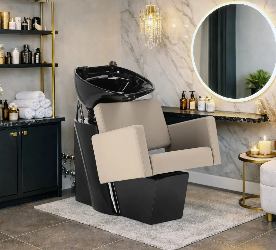 Scafa pentru frizerie Gabbiano Vitoria 154204 (Greige/Black)