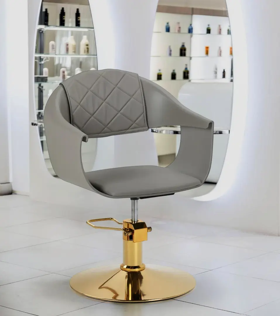 Кресло парикмахерское Hair System Halo 154315 (Grey/Gold)