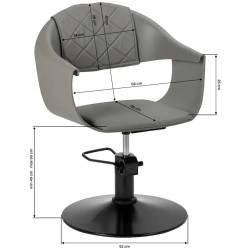 Fotoliu de coafor Hair System Halo 154316 (Grey) Thumb