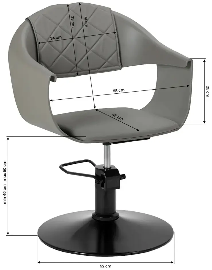 Fotoliu de coafor Hair System Halo 154316 (Grey) - 3