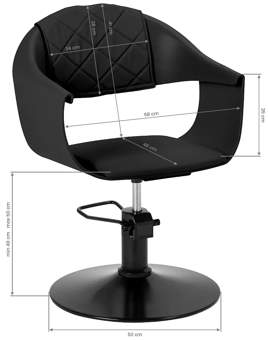 Fotoliu de coafor Hair System Halo 154317 (Black) - 3