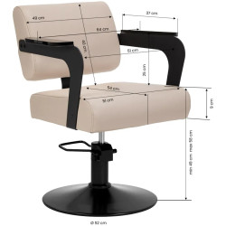 Кресло парикмахерское Hair System Jet 154318 (Beige/Black) Thumb