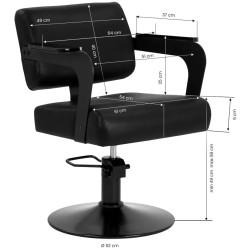 Кресло парикмахерское Hair System Jet 154319 (Black) Thumb