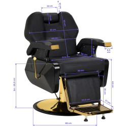 Кресло парикмахерское Hair System New York 154472 (Black/Gold) Thumb