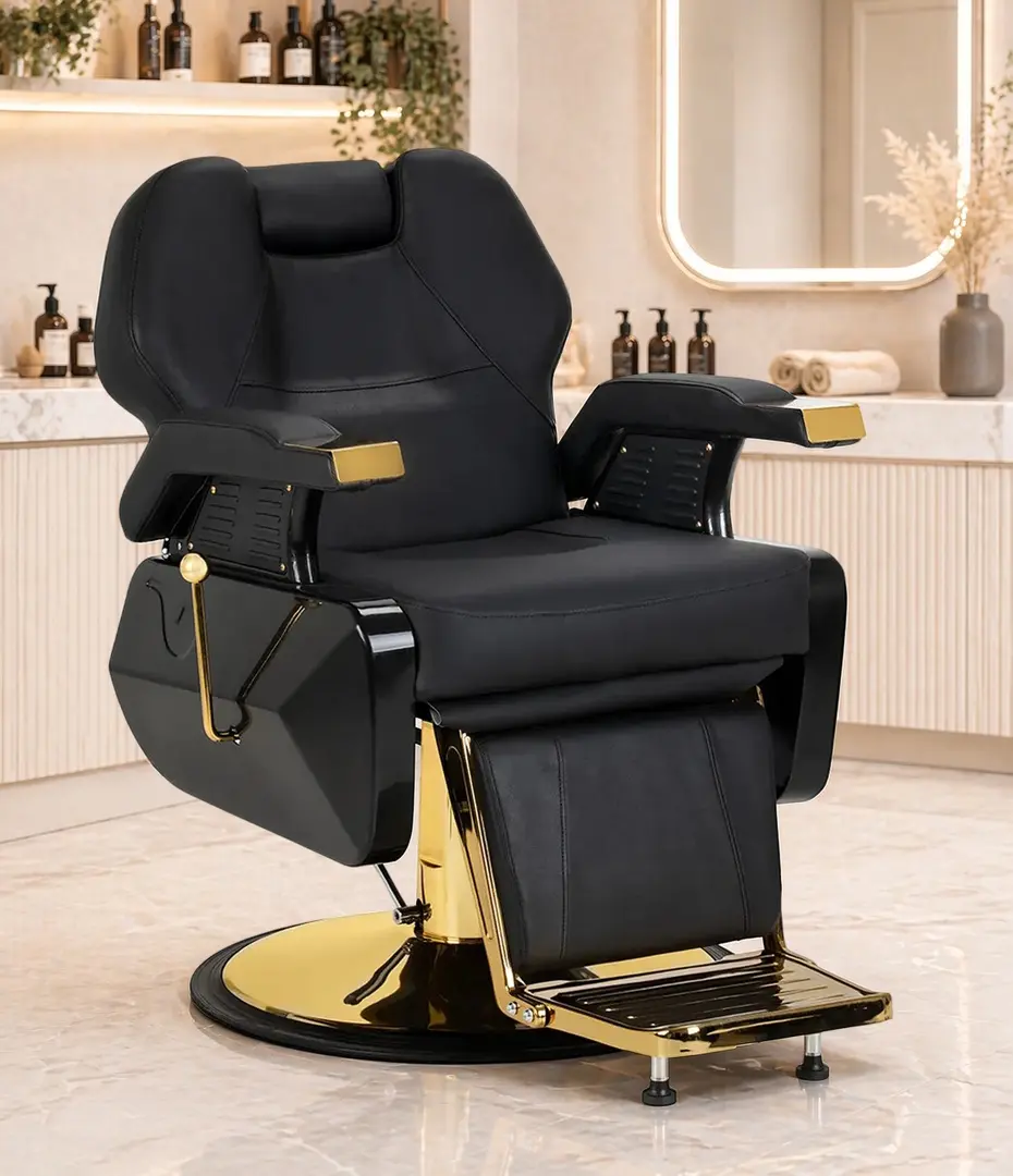 Кресло парикмахерское Hair System New York 154472 (Black/Gold)