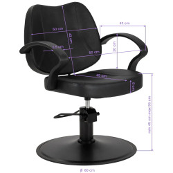 Fotoliu de coafor Hair System S20 154322 (Black) Thumb