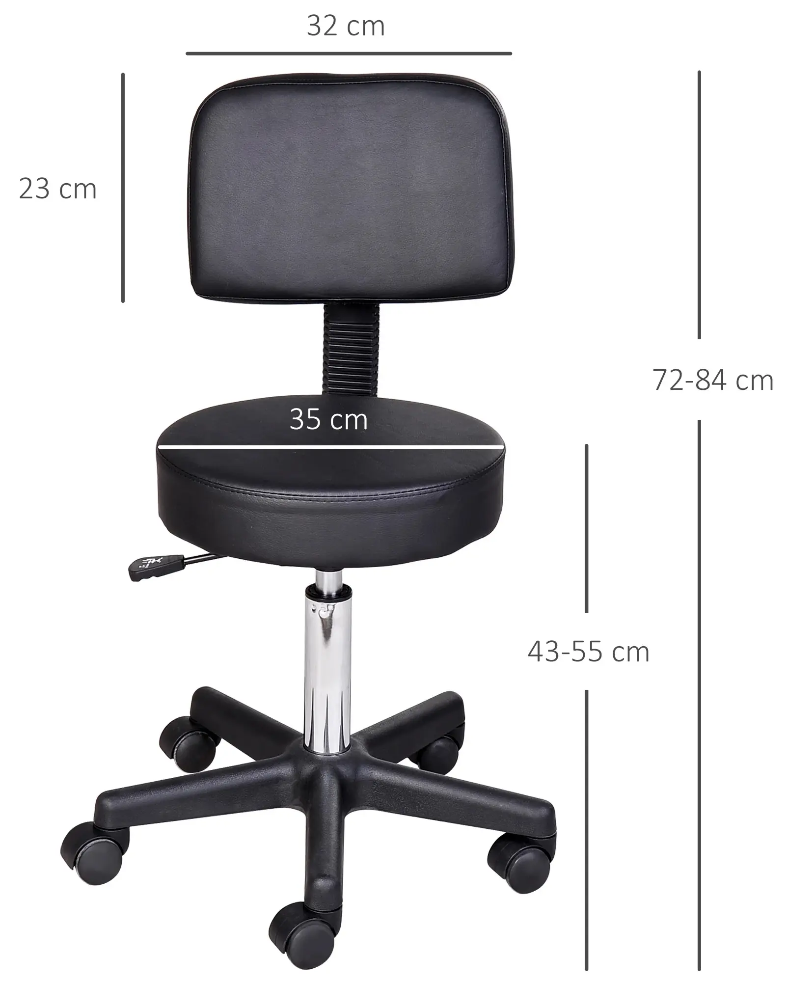 Кресло для салона красоты Homcom 71-0013 (Black) - 4