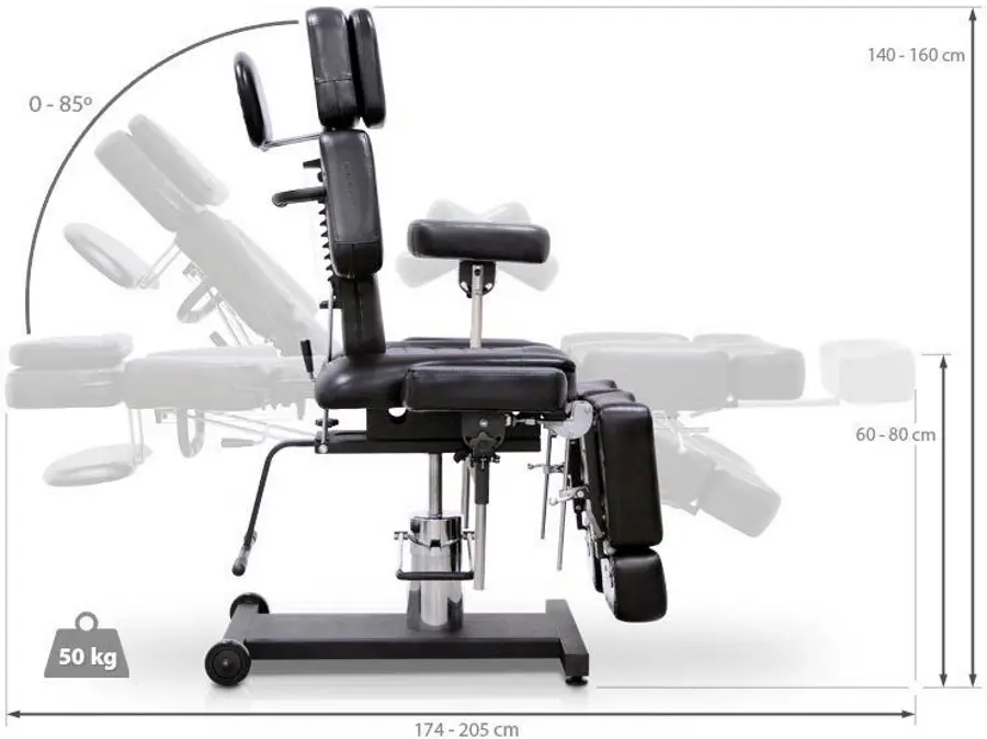 Fotoliu cosmetologic Quirumed 360-DP3604 (Black) - 6