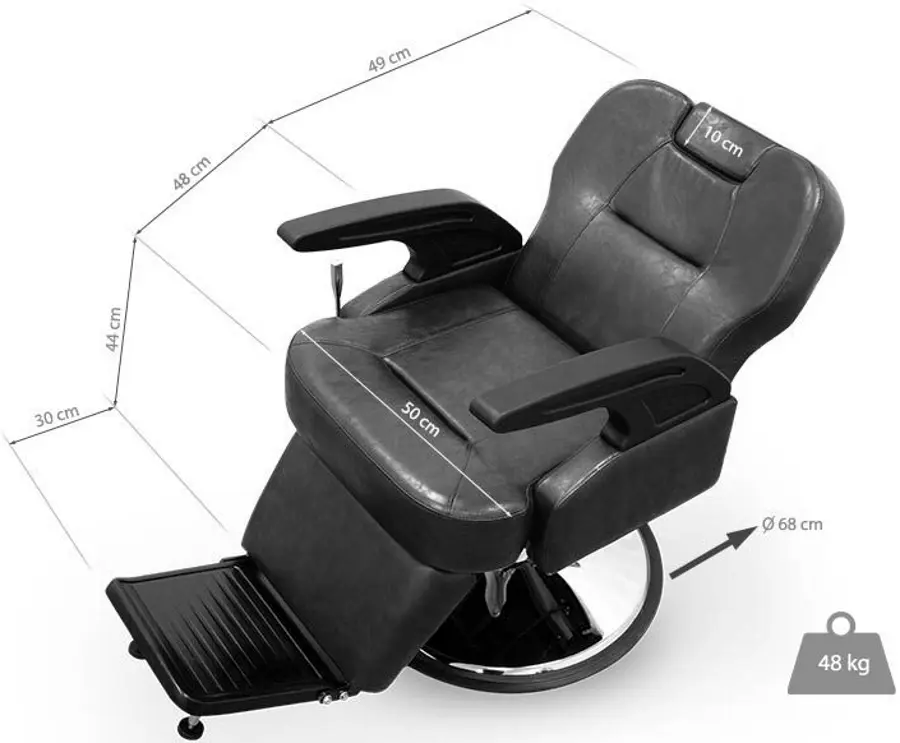 Fotoliu de coafor Quirumed Boston (Black) - 6