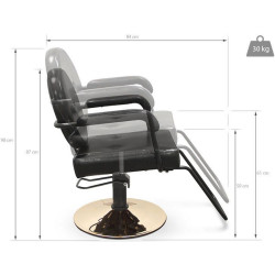 Кресло парикмахерское Quirumed Brindisi (Black) Thumb