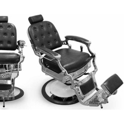 Fotoliu de coafor Quirumed Las Vegas (Black/Silver) Thumb