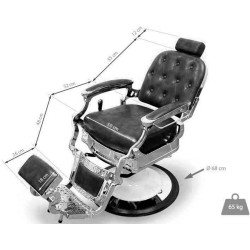 Fotoliu de coafor Quirumed Las Vegas (Black/Silver) Thumb