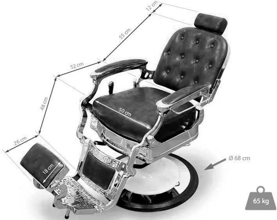 Fotoliu de coafor Quirumed Las Vegas (Black/Silver) - 5