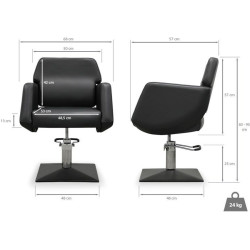 Кресло парикмахерское Quirumed Lucca (Black) Thumb