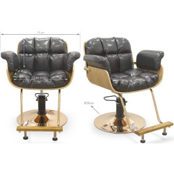 Кресло парикмахерское Quirumed Salerno (Black/Gold) Thumb