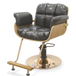 Кресло парикмахерское Quirumed Salerno (Black/Gold)