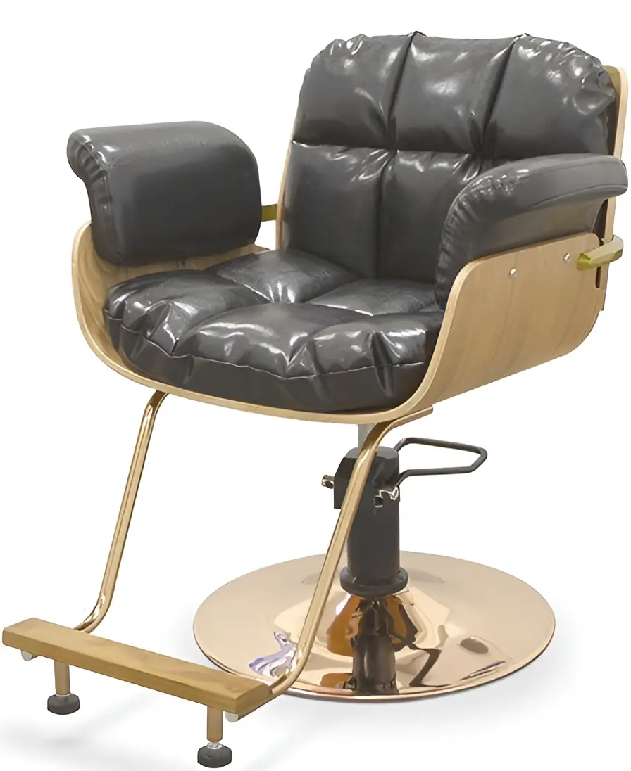 Кресло парикмахерское Quirumed Salerno (Black/Gold)