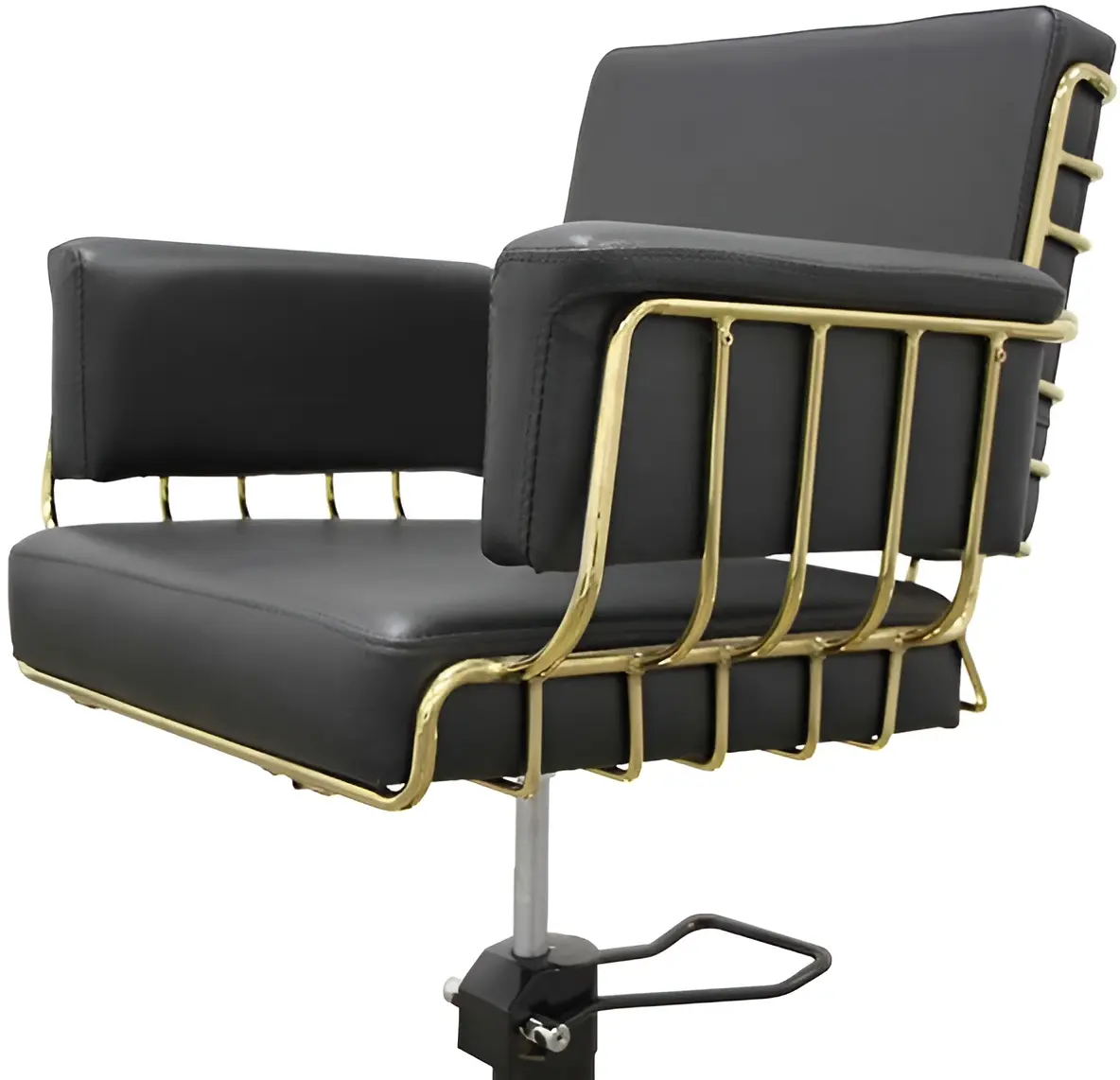 Кресло парикмахерское Quirumed Varsovia (Black/Gold) - 3