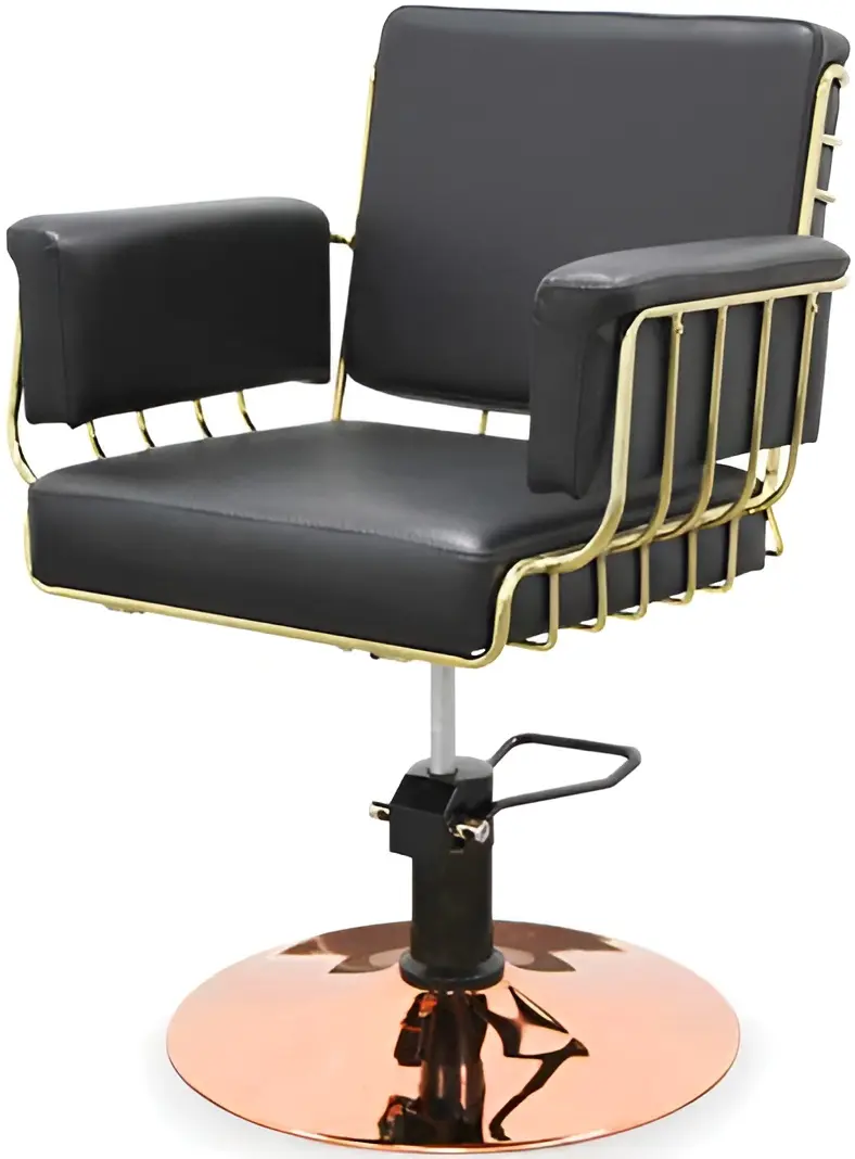 Кресло парикмахерское Quirumed Varsovia (Black/Gold)