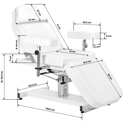 Fotoliu cosmetologic Sillon A 210DH 154692 (White) Thumb