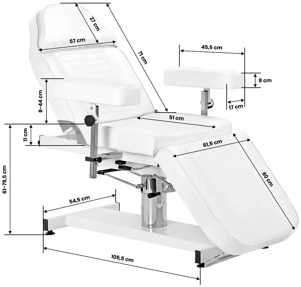 Fotoliu cosmetologic Sillon A 210DH 154692 (White) - 3