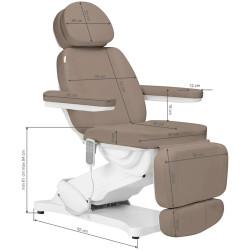 Fotoliu cosmetologic Sillon Classic 154456 (White/Brown) Thumb