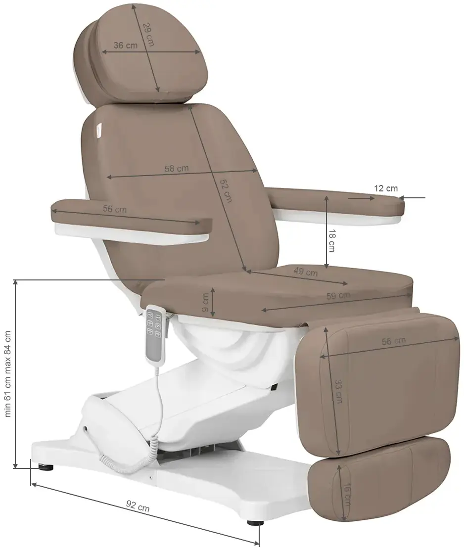 Fotoliu cosmetologic Sillon Classic 154456 (White/Brown) - 21
