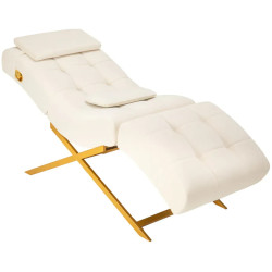 Fotoliu de coafor Sillon Umbra 155739 (White/Gold) Thumb