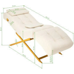 Fotoliu de coafor Sillon Umbra 155739 (White/Gold) Thumb