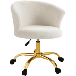Кресло Vinsetto 921-679V01GD (White/Gold) Thumb