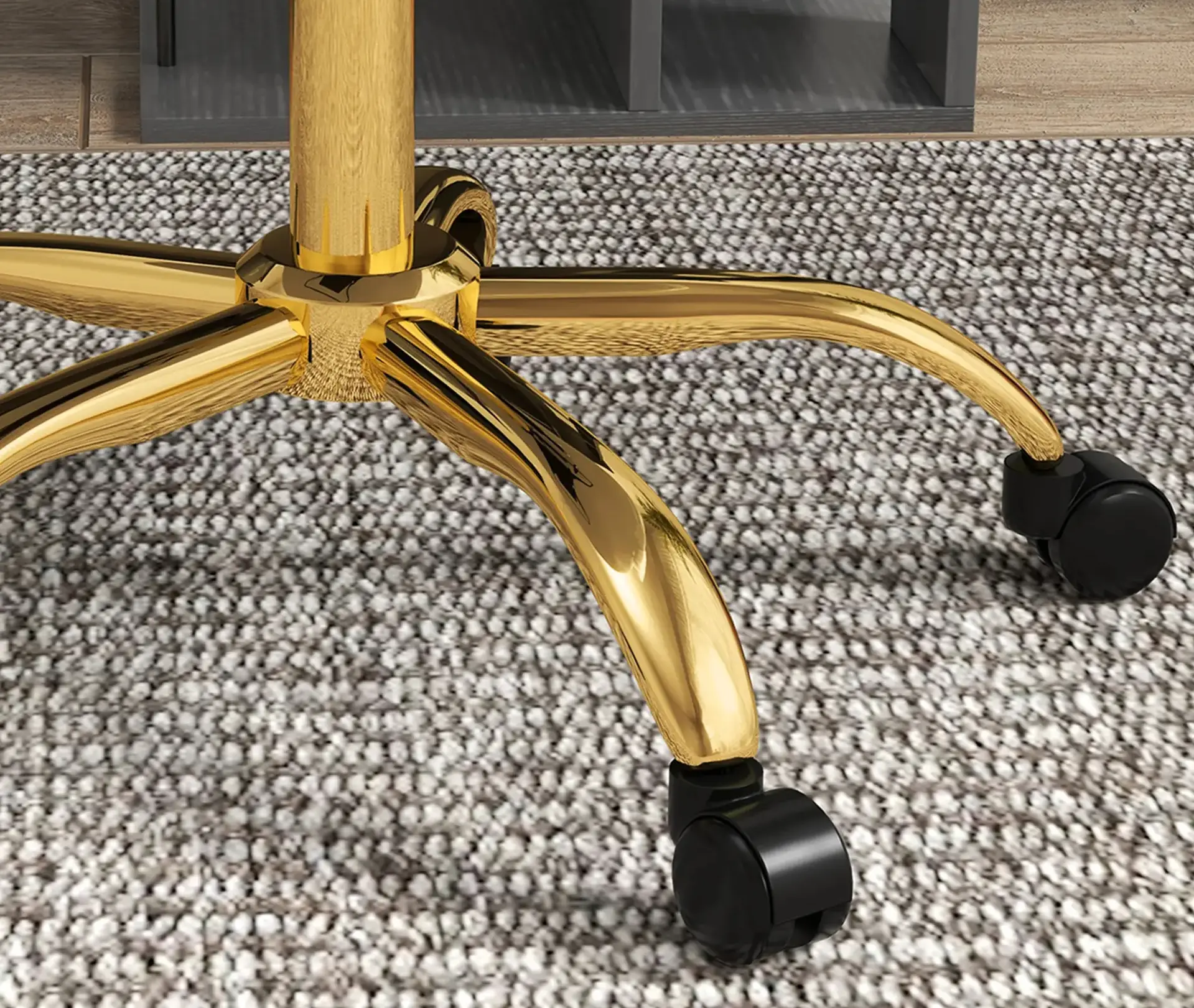Кресло Vinsetto 921-679V01GD (White/Gold) - 6