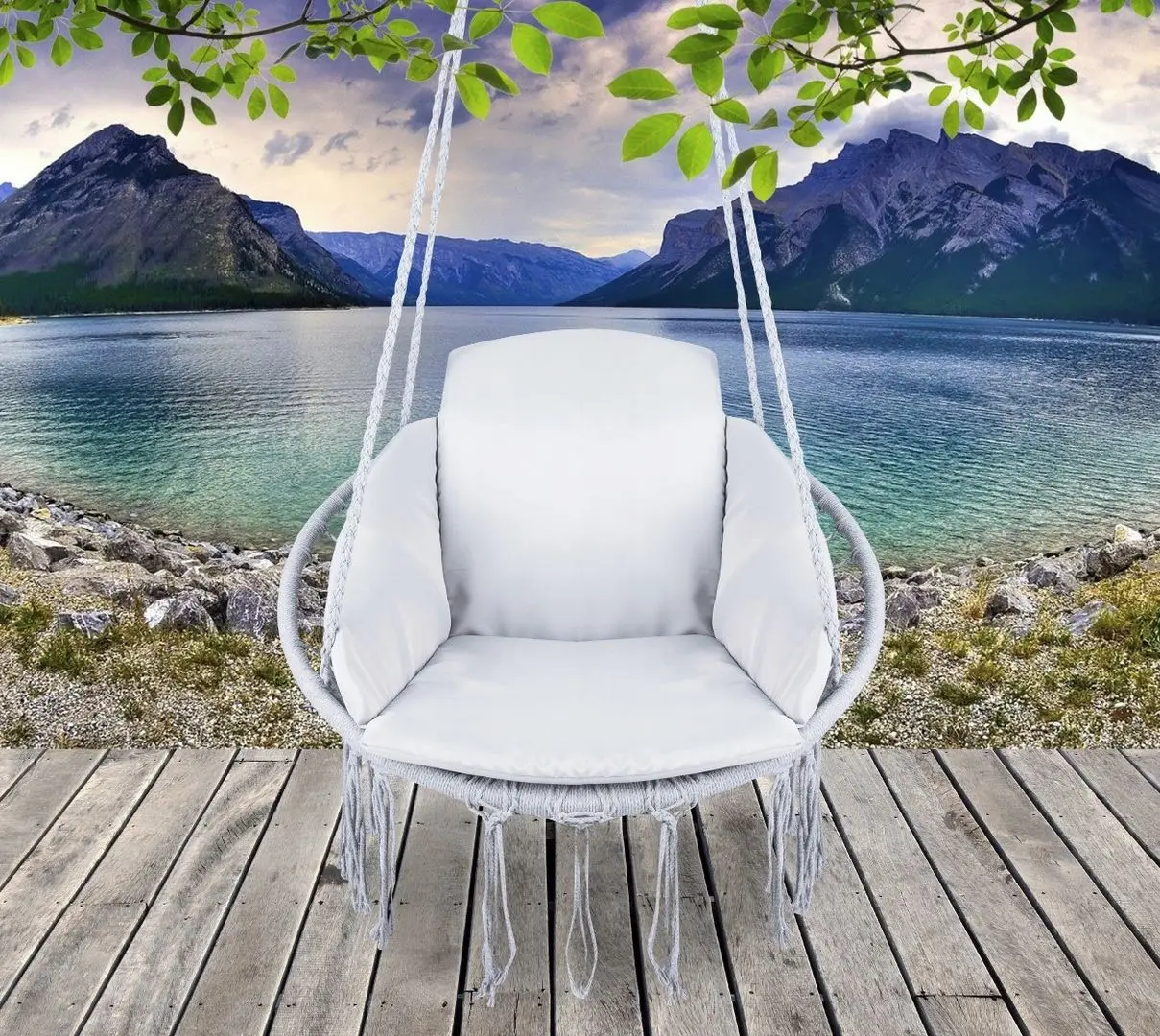 Кресло подвесное Carruzzo HK1P (Light Gray)