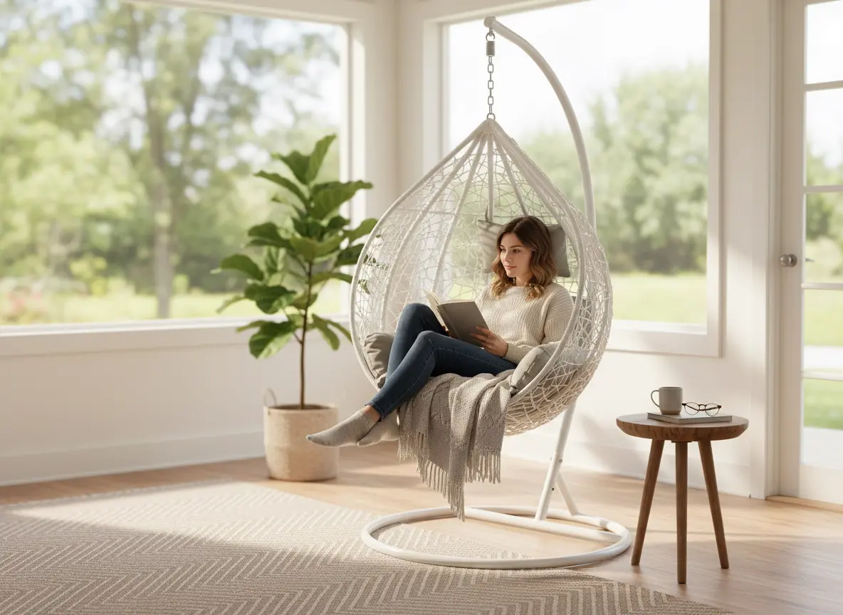 Fotoliu-cocon Chomik FAT1029 (White/Gray) - 2