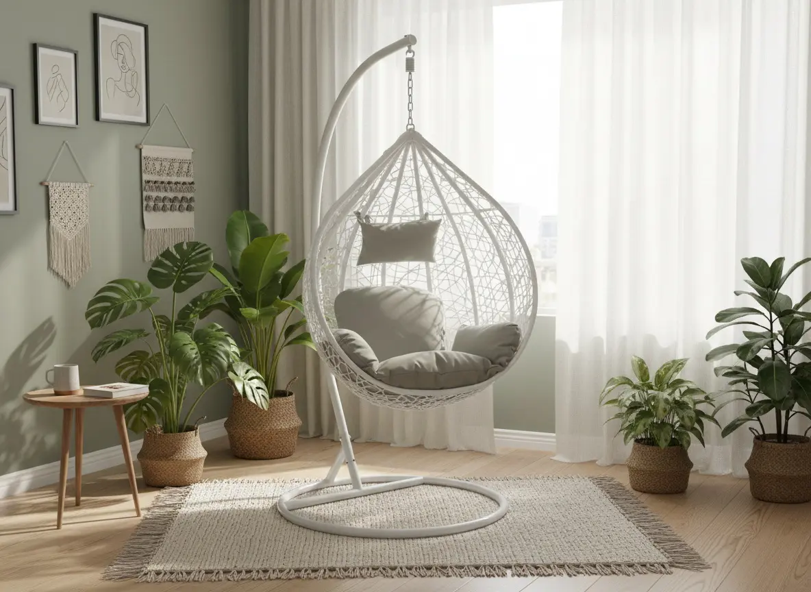 Fotoliu-cocon Chomik FAT1029 (White/Gray)