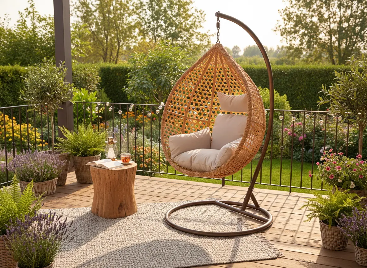 Кресло-кокон Chomik FAT4804 (Brown/Beige) - 2