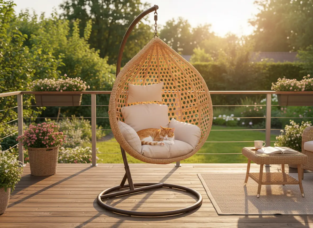 Кресло-кокон Chomik FAT4804 (Brown/Beige)