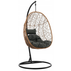 Fotoliu-cocon Chomik FAT6437 (Natural/Black) Thumb