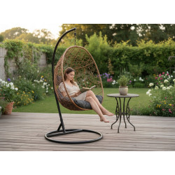 Fotoliu-cocon Chomik FAT6437 (Natural/Black) Thumb