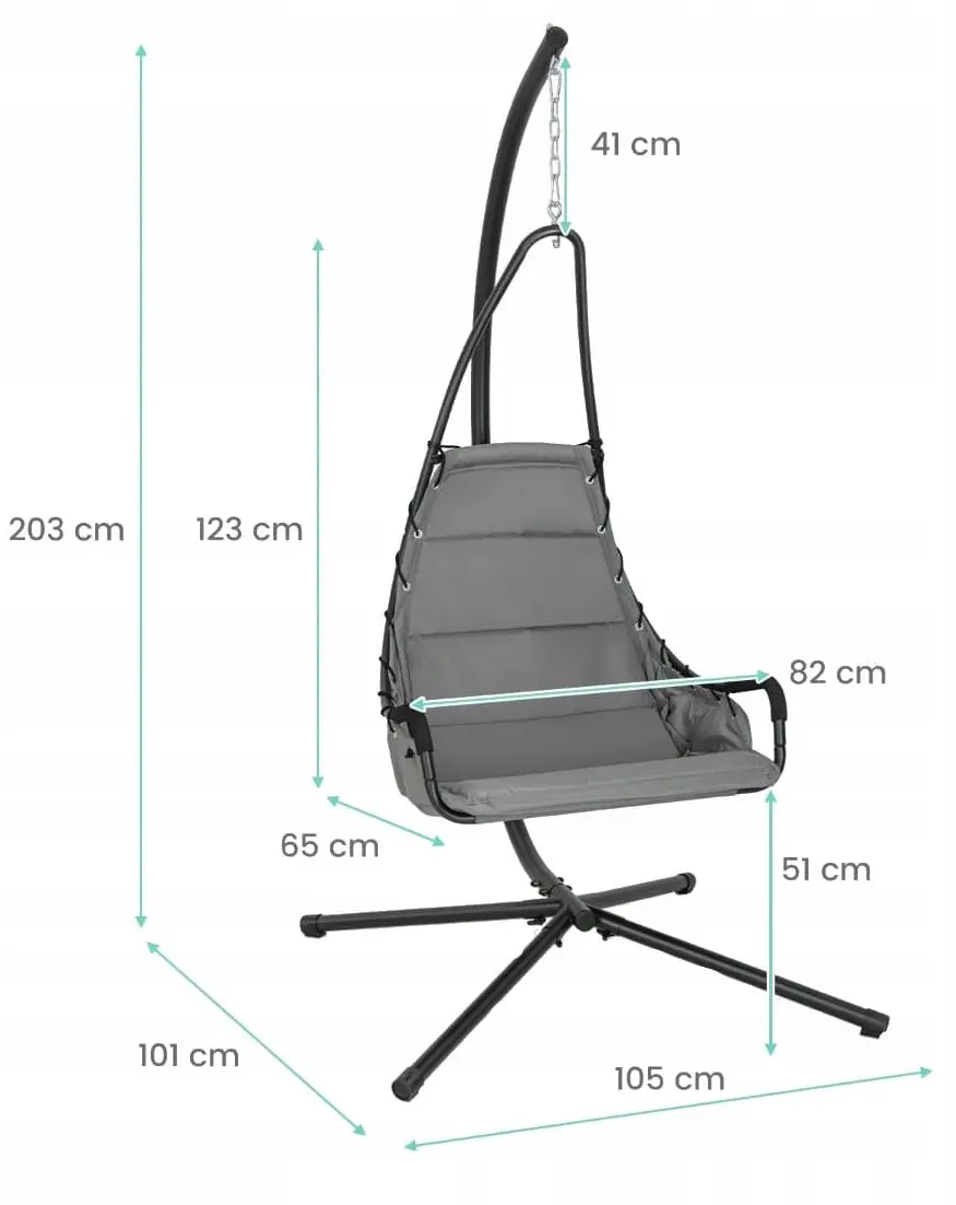 Кресло-кокон Costway NP11326GR (Grey)