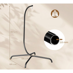 Cadru pentru fotoliu balansoar Costway NP12621-A (Black) Thumb