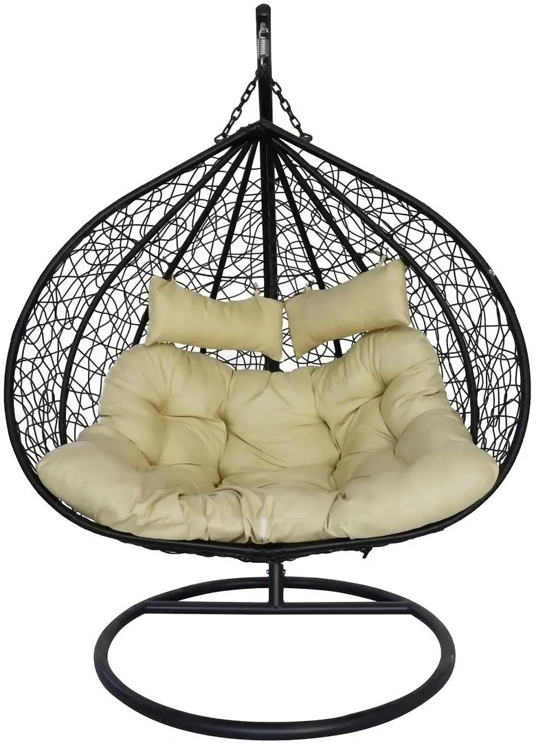 Кресло подвесное DeHome Joy 300 (Black/Beige)