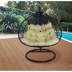 Кресло подвесное DeHome Joy 300 (Black/Beige)