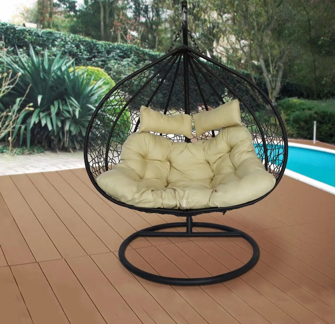 Кресло подвесное DeHome Joy 300 (Black/Beige)