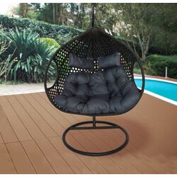 Fotoliu suspendat DeHome  Joy 400 (Black/Grey)