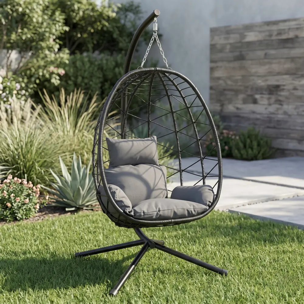 Fotoliu-cocon FunFit Garden 4893 (Black/Grey) - 13